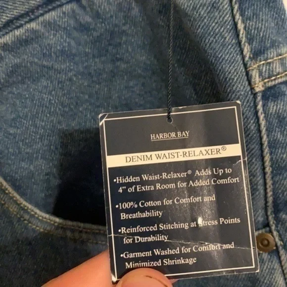 NWT HABOR BAY BLUE JEAN SHORTS SIZE 42